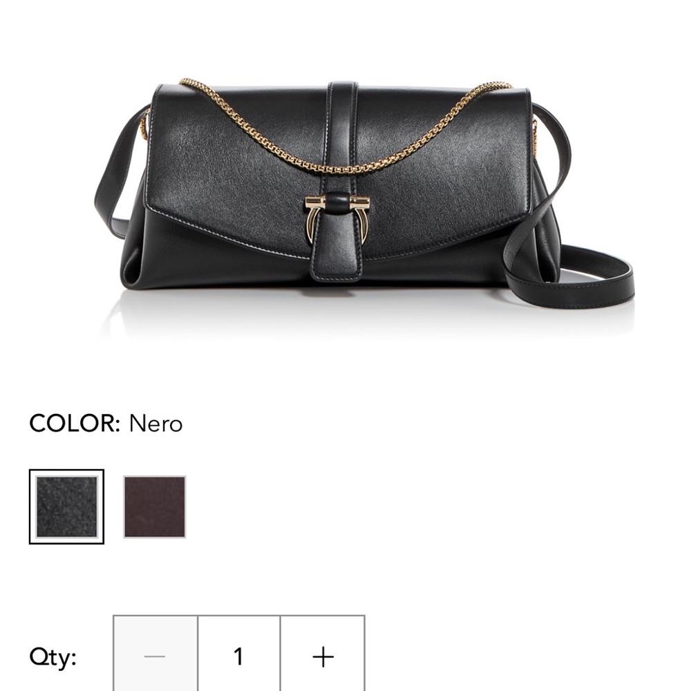 Salvatore Ferragamo Black Leather Shoulder Bag